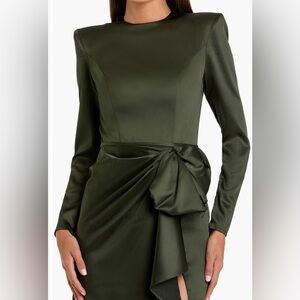Mac Duggal Dark Green Long Sleeve Dress